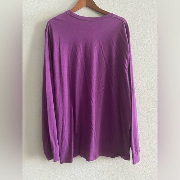Mardi Gras Collection NEW Men Long Sleeve Shirt Purple Heather T-shirt Size 3XL - Picture 2 of 4